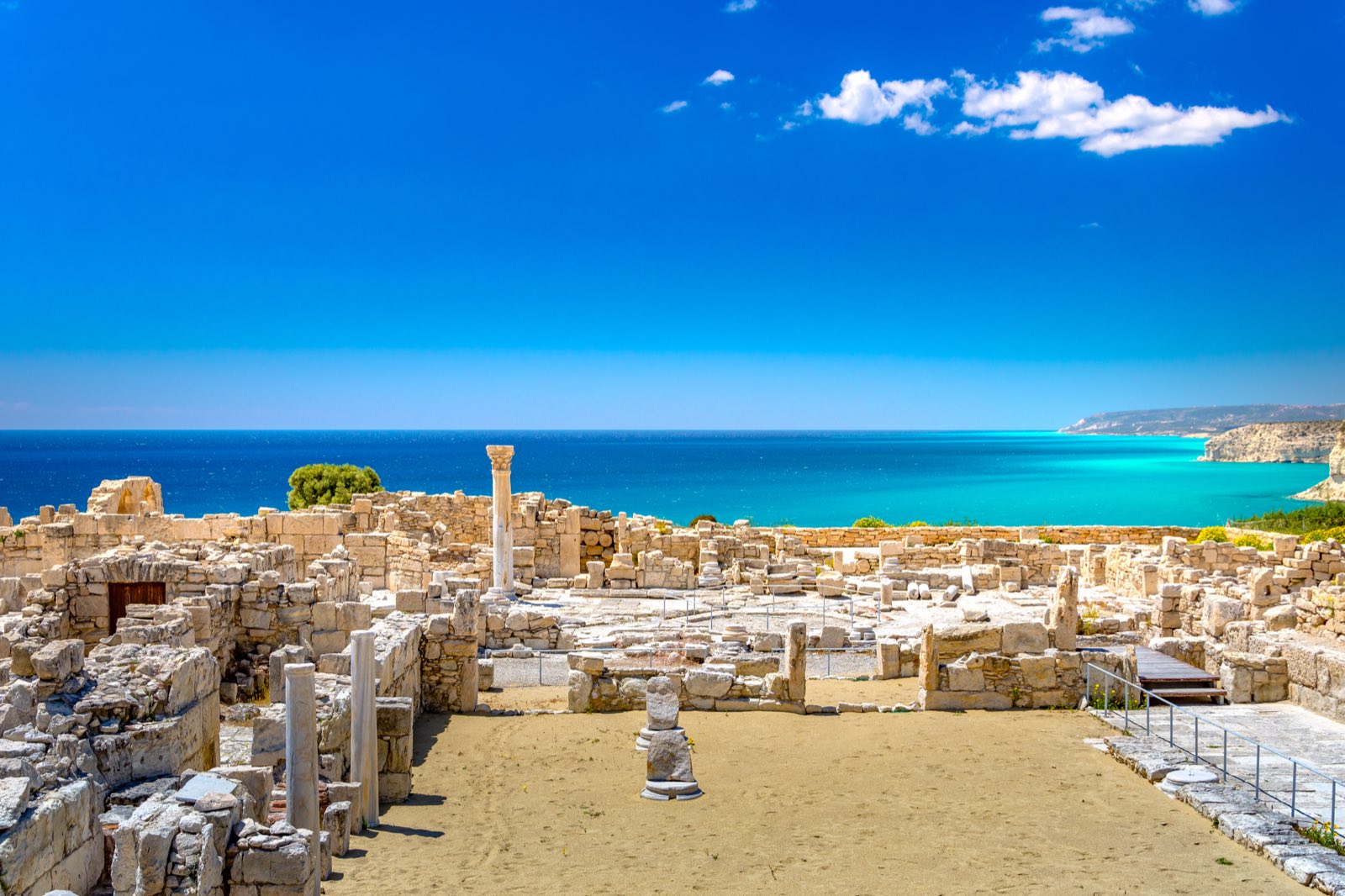 The ancient site of Kourion above the sea near Limassol