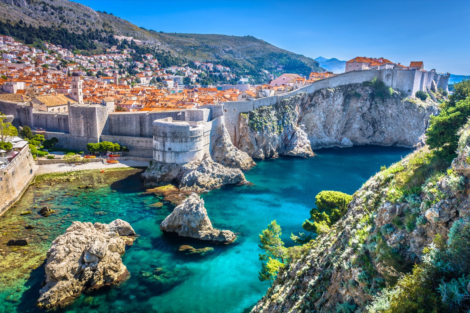 The old town walls of Dubrovnik