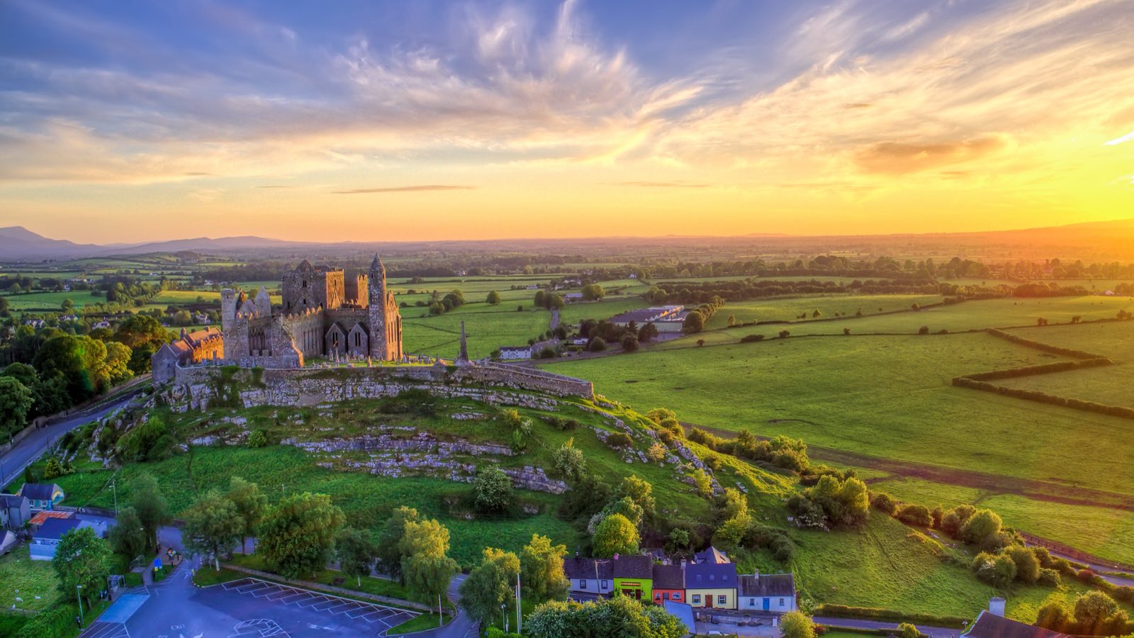 The Rock of Cashel at sunset